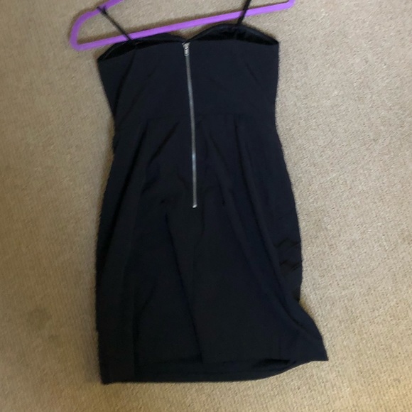 Black Strapless Mini Dress - Picture 2 of 3
